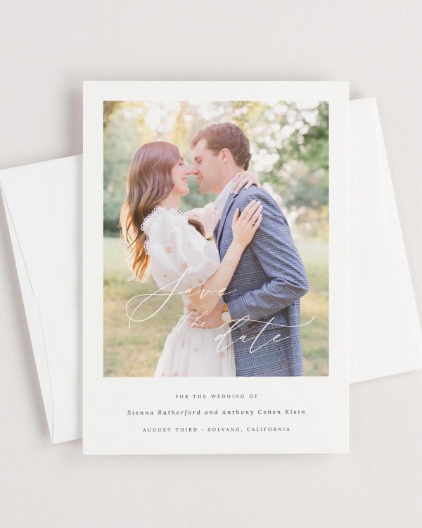 Sienna Photo Save the Date with Envelope