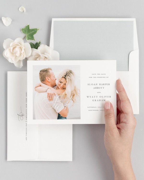 Sloan photo save the date card with envelope