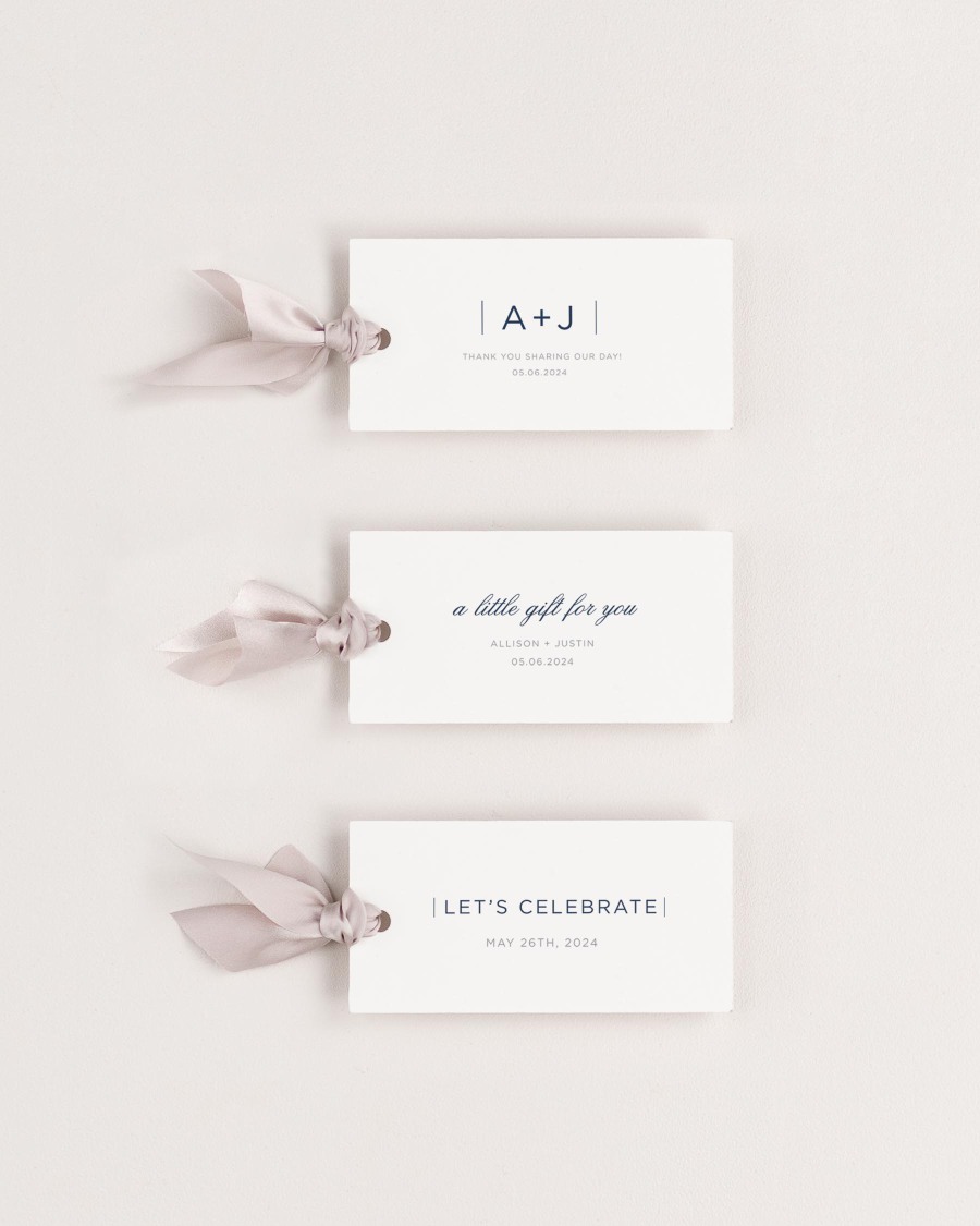 Sophisticated Modern Favor Tags