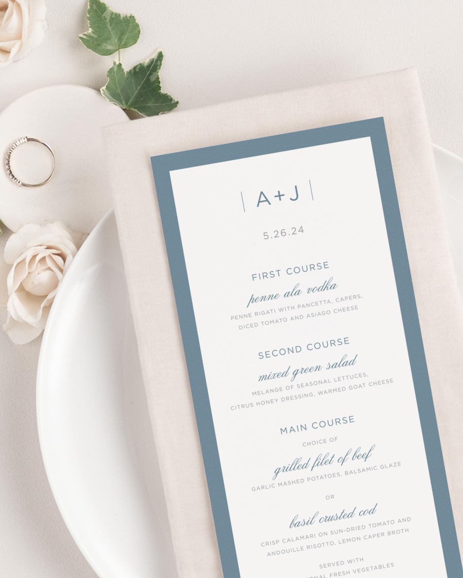 Sophisticated Modern Menus