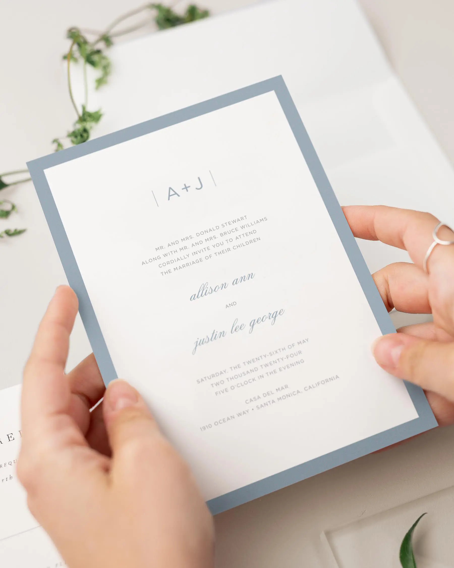 Sophisticated Modern Wedding Invitation