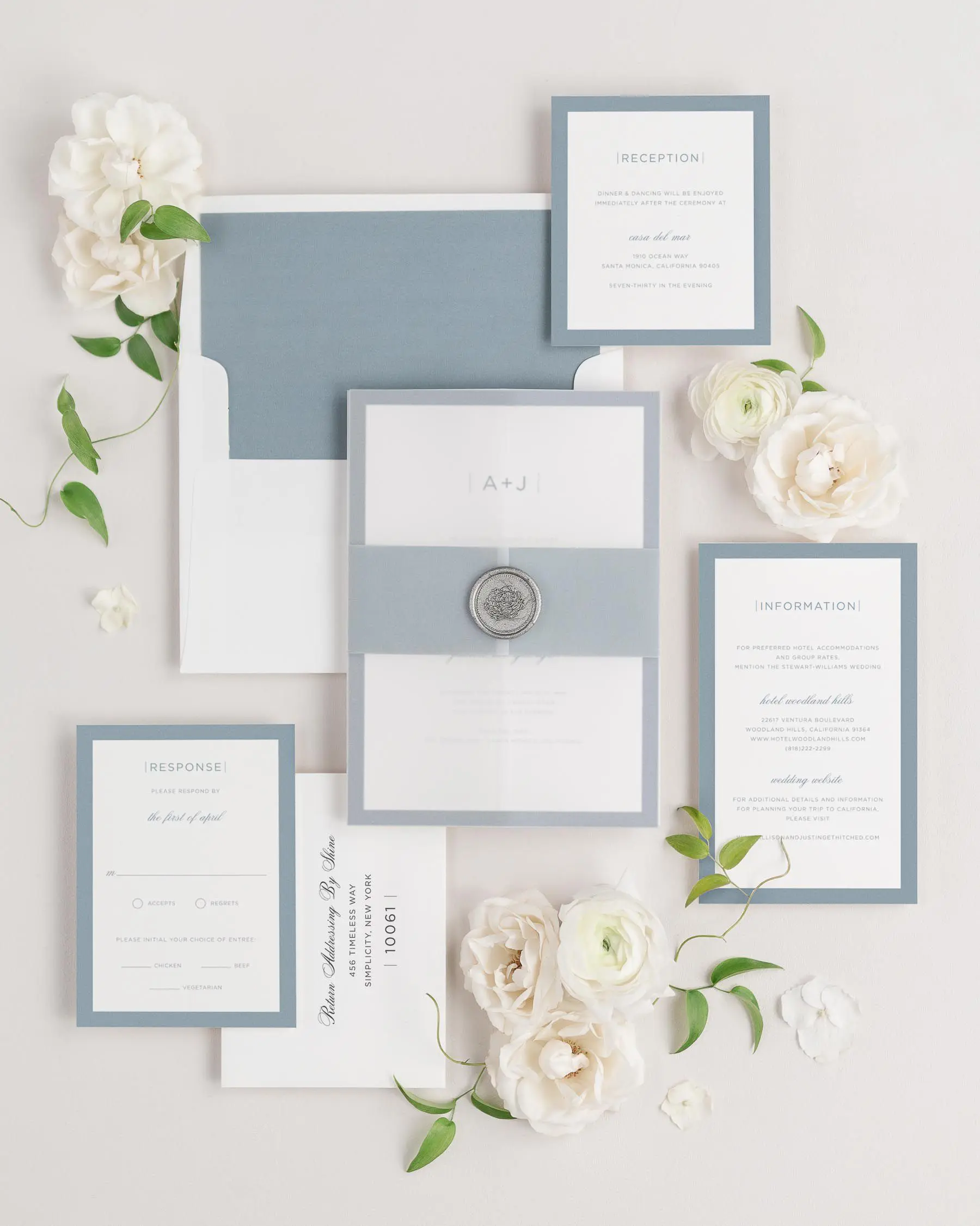 Sophisticated Modern Wedding Invitation Suite
