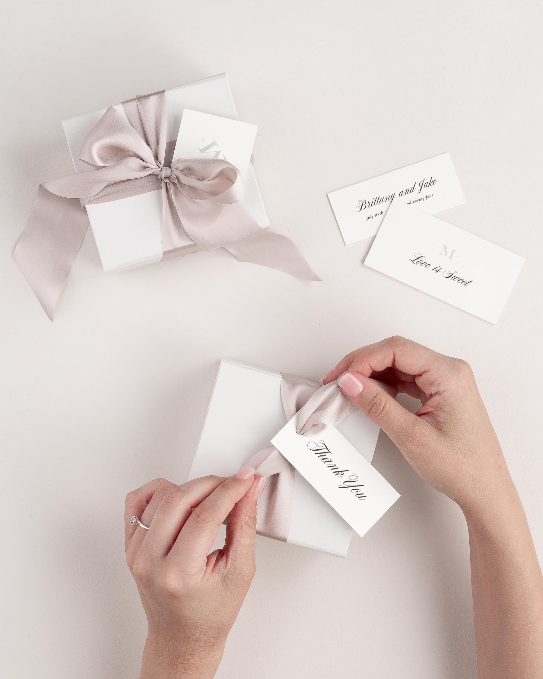 Upscale Monogram Favor Tags