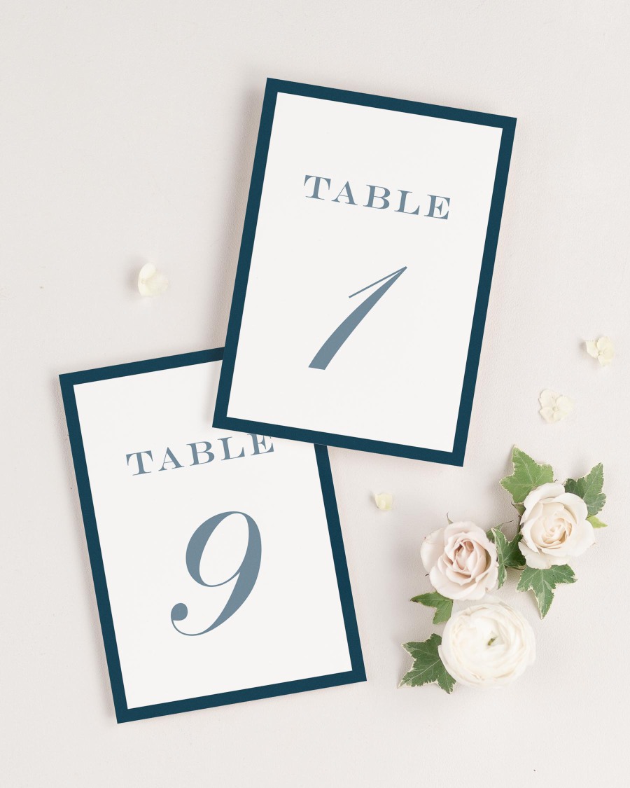 Upscale Monogram Table Numbers