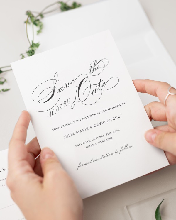 Vintage Glam Save the Dates