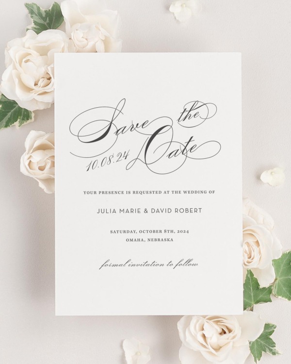 Vintage Glam Save the Dates