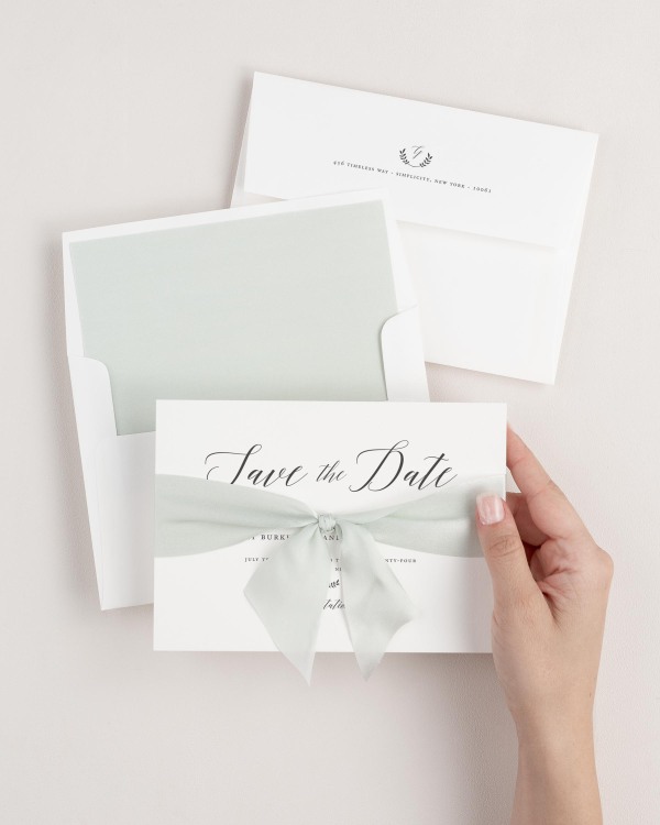 Wreath Monogram Save the Dates