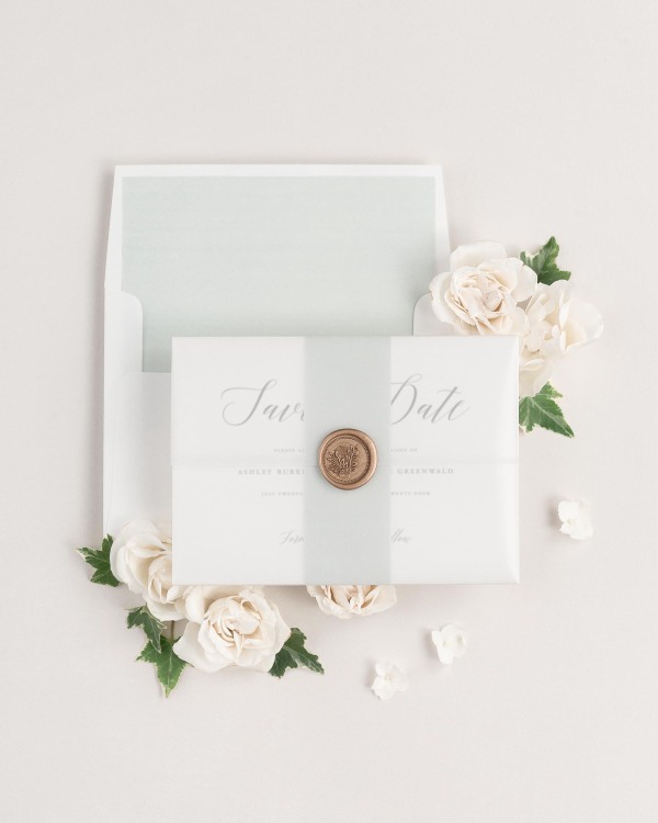 Wreath Monogram Save the Dates