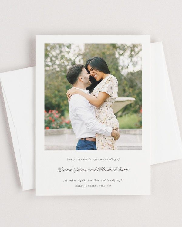 Zarah Photo Save the Date with Envelope