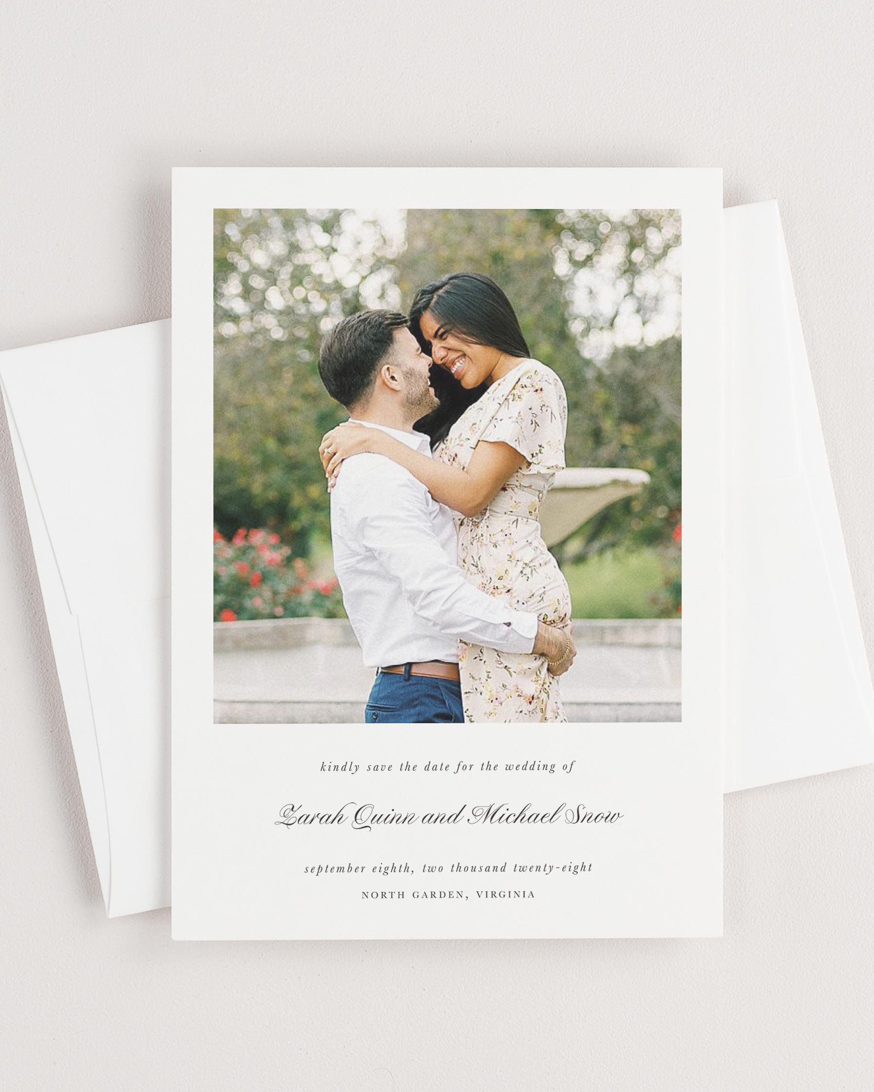 Zarah Photo Save the Date with Envelope